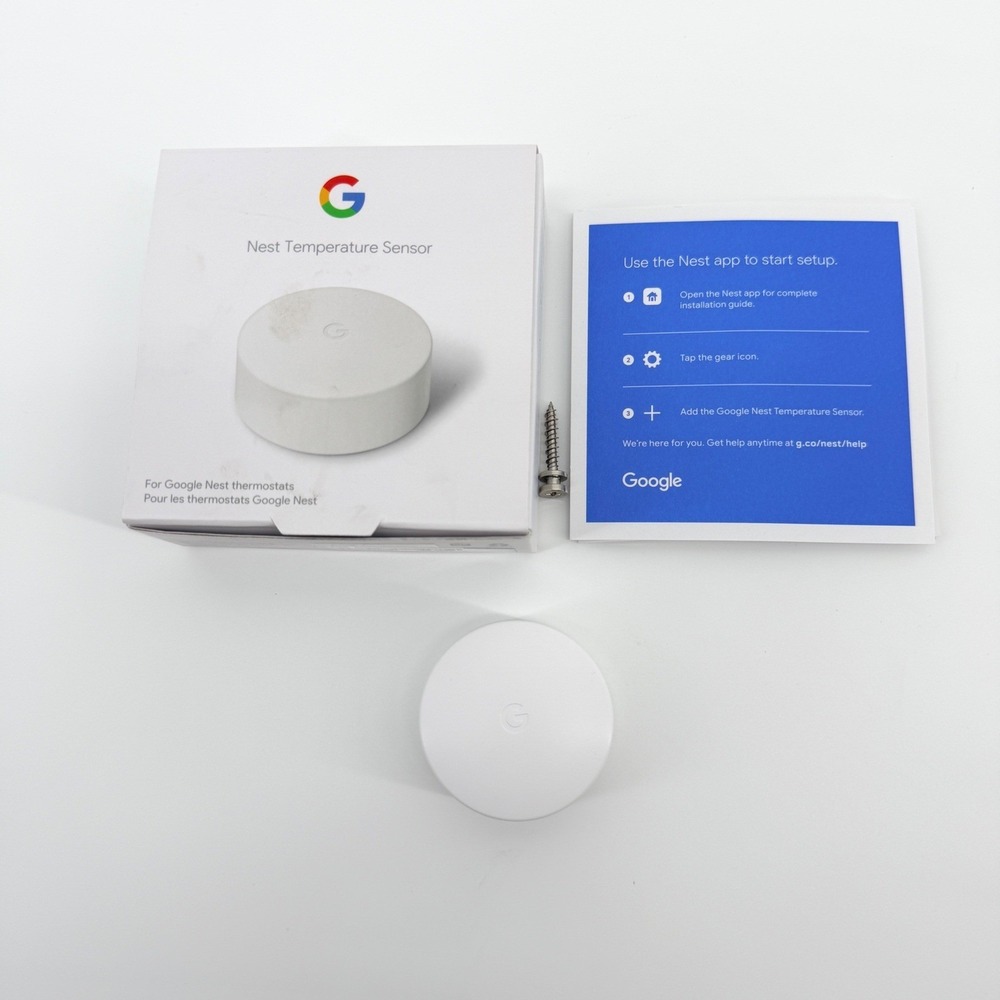 Google Nest Temperature Sensor FOR PARTS ONLY White A0106 Smart Home Accessory